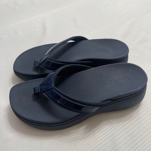 Vionic High Tide Navy Blue Flip Flops Size 7 - Picture 6 of 9